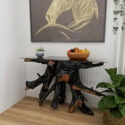 Olivia & May Contemporary Teak Wood Console Table Gold - Olivia & May 31 Olivia & May Contemporary Teak Wood Console Table Gold - Olivia & May -Console Tables Sales unnamed file 4890