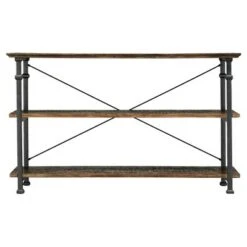 Ronay Rustic Industrial Console Table - Inspire Q® Brown