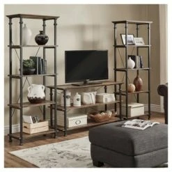 Ronay Rustic Industrial Console Table - Inspire Q® Brown -Console Tables Sales unnamed file 4946