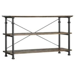 Ronay Rustic Industrial Console Table - Inspire Q® Brown -Console Tables Sales unnamed file 4948