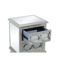 Olivia & May Set of 3 Glam Mirrored Wood Console Tables Silver - Olivia & May -Console Tables Sales unnamed file 4956