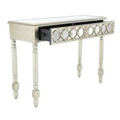 Olivia & May Set of 3 Glam Mirrored Wood Console Tables Silver - Olivia & May -Console Tables Sales unnamed file 4961
