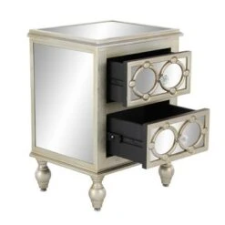 Olivia & May Set of 3 Glam Mirrored Wood Console Tables Silver - Olivia & May -Console Tables Sales unnamed file 4963