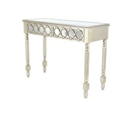 Olivia & May Set of 3 Glam Mirrored Wood Console Tables Silver - Olivia & May -Console Tables Sales unnamed file 4966