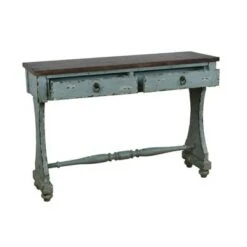 Distressed Two-Tone Entryway Console Table River Blue - HomeFare -Console Tables Sales unnamed file 4970