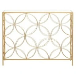 Olivia & May Contemporary Metal Console Table Gold - Olivia & May -Console Tables Sales unnamed file 4989