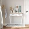 HOMCOM Entryway Console Table with 2 Convenient Storage Drawers Tabletop for Display and Vintage Design White 1 HOMCOM Entryway Console Table with 2 Convenient Storage Drawers Tabletop for Display and Vintage Design White -Console Tables Sales unnamed file 4999
