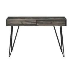 Alvara Court Occasional 2 Drawer Console Table - Treasure Trove Accents Charcoal/gray/brown