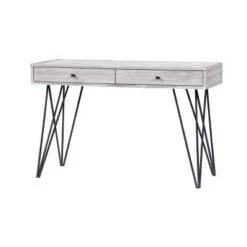 Alvara Court Occasional 2 Drawer Console Table - Treasure Trove Accents Charcoal/gray/brown -Console Tables Sales unnamed file 5018