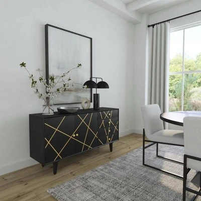 Wafford Console Black - Powell Company 8 Wafford Console Black - Powell Company - Image 6