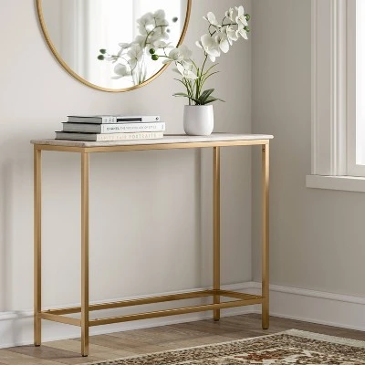 Greenwich Narrow Marble Top Console Brass - Threshold™ 3 Greenwich Narrow Marble Top Console Brass - Threshold™