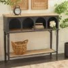 Olivia & May Farmhouse Wood Console Table Black - Olivia & May 1 Olivia & May Farmhouse Wood Console Table Black - Olivia & May -Console Tables Sales unnamed file 5113