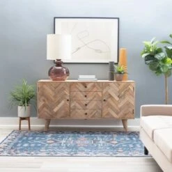 Lachlan 2 Drawer 2 Door Console Natural - Powell Company