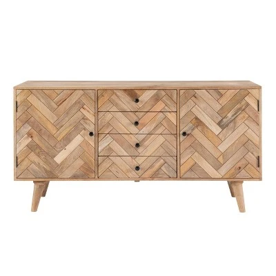 Lachlan 2 Drawer 2 Door Console Natural - Powell Company 5 Lachlan 2 Drawer 2 Door Console Natural - Powell Company - Image 3