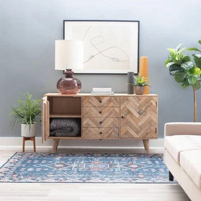 Lachlan 2 Drawer 2 Door Console Natural - Powell Company 11 Lachlan 2 Drawer 2 Door Console Natural - Powell Company - Image 9