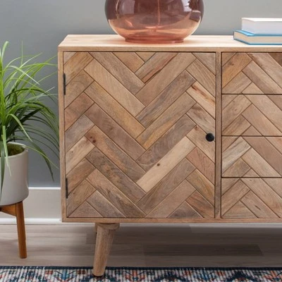 Lachlan 2 Drawer 2 Door Console Natural - Powell Company 12 Lachlan 2 Drawer 2 Door Console Natural - Powell Company - Image 10