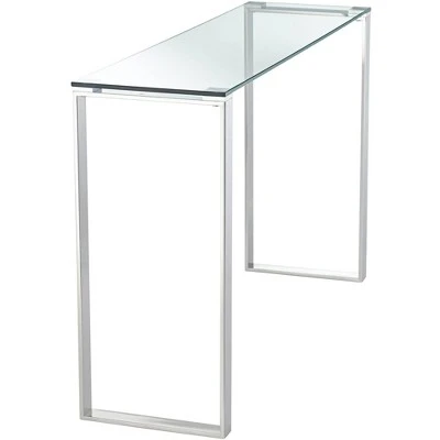 Studio 55D David 47 1/2" Wide Steel And Glass Modern Console Table 5 Studio 55D David 47 1/2" Wide Steel And Glass Modern Console Table - Image 3