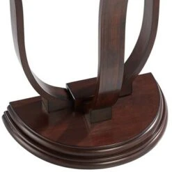 55 Downing Street Vintage Oak Wood Half-Round Console Table 31" x 17 1/4" Dark Brown for Living Room Bedroom Entryway House Office -Console Tables Sales unnamed file 5230