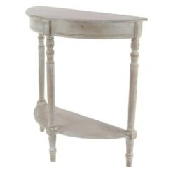 Wood Half Round Console Table Taupe - Olivia & May