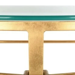 Baur Antique Gold Glass Console Table Gold - Safavieh -Console Tables Sales unnamed file 5276