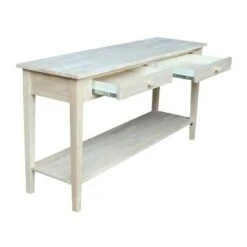 Spencer Console Server Table Unfinished Light Brown - International Concepts -Console Tables Sales unnamed file 529