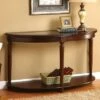 Renson Curved Glass Top Sofa Table Dark Red - HOMES: Inside + Out -Console Tables Sales unnamed file 5309