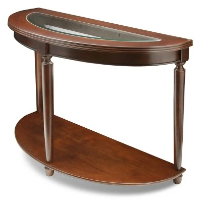 Renson Curved Glass Top Sofa Table Dark Red - HOMES: Inside + Out 4 Renson Curved Glass Top Sofa Table Dark Red - HOMES: Inside + Out - Image 2