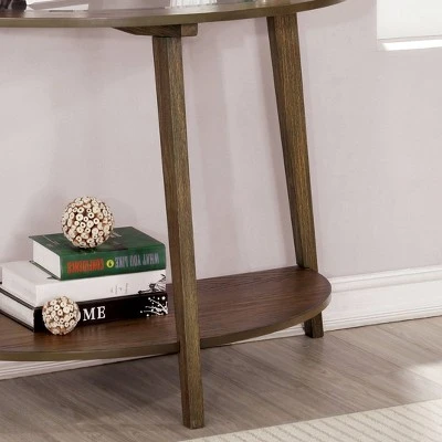 Nicolina Open Shelf Sofa Table Dark Oak - miBasics 5 Nicolina Open Shelf Sofa Table Dark Oak - miBasics - Image 3