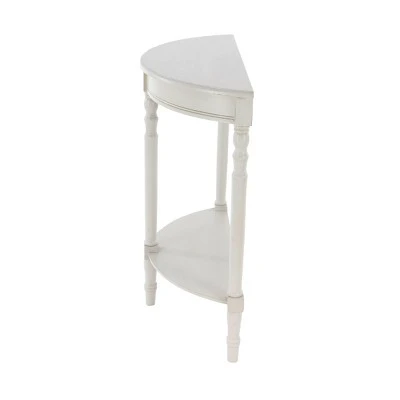 Olivia & May Farmhouse Wooden Console Table Cream - Olivia & May 5 Olivia & May Farmhouse Wooden Console Table Cream - Olivia & May - Image 3