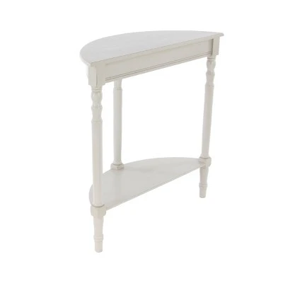 Olivia & May Farmhouse Wooden Console Table Cream - Olivia & May 6 Olivia & May Farmhouse Wooden Console Table Cream - Olivia & May - Image 4
