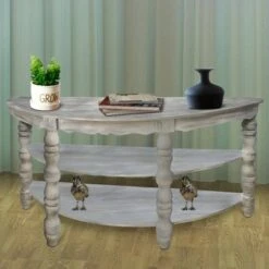 Wooden Console Table with 2 Shelves and Turned Legs Gray - The Urban Port 9 Wooden Console Table with 2 Shelves and Turned Legs Gray - The Urban Port -Console Tables Sales unnamed file 5365