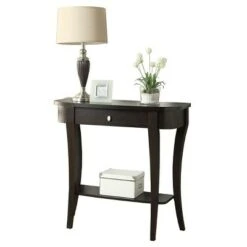 Breighton Home Newport Hailey Console Table - Convenience Concepts Brown