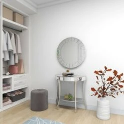 Olivia & May Set of 2 Glam Fir Console Tables with Mirror White - Olivia & May -Console Tables Sales unnamed file 5391