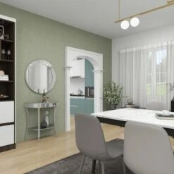 Olivia & May Set of 2 Glam Fir Console Tables with Mirror White - Olivia & May -Console Tables Sales unnamed file 5392