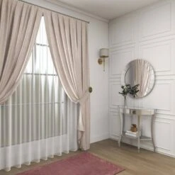 Olivia & May Set of 2 Glam Fir Console Tables with Mirror White - Olivia & May -Console Tables Sales unnamed file 5394