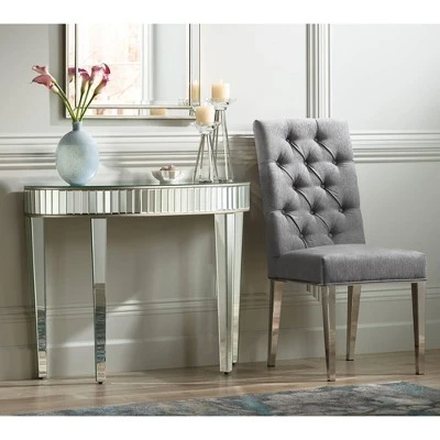 Studio 55D Luxury Mirrored Console Table 39 1/2" x13 3/4" Antique Silver for Living Room Bedroom Bedside Entryway House Bathroom 9 Studio 55D Luxury Mirrored Console Table 39 1/2" x13 3/4" Antique Silver for Living Room Bedroom Bedside Entryway House Bathroom - Image 7