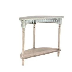 Olivia & May Traditional Half Round Side Table Beige - Olivia & May -Console Tables Sales unnamed file 5441