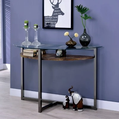 Regivea Open Shelf Sofa Table Black Chrome - miBasics 3 Regivea Open Shelf Sofa Table Black Chrome - miBasics