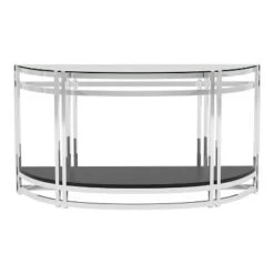 Newbliss Glass Top Sofa Table - miBasics Chrome -Console Tables Sales unnamed file 5470