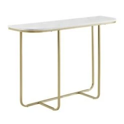 Megan Modern Glam Curved Console Table - Saracina Home Faux White Marble/gold -Console Tables Sales unnamed file 5498