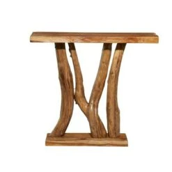 Olivia & May Contemporary Teak Wood Console Table Brown - Olivia & May -Console Tables Sales unnamed file 5512