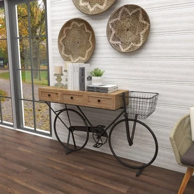 Olivia & May Farmhouse Metal Console Table Red - Olivia & May 8 Olivia & May Farmhouse Metal Console Table Red - Olivia & May - Image 6