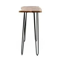 Plumb Handcrafted Modern Industrial Acacia Wood Console Table with Hairpin Legs Natural/Black - Christopher Knight Home -Console Tables Sales unnamed file 5534