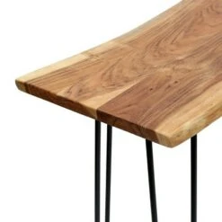 Plumb Handcrafted Modern Industrial Acacia Wood Console Table with Hairpin Legs Natural/Black - Christopher Knight Home -Console Tables Sales unnamed file 5537