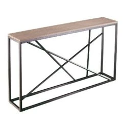 Arendale Faux Marble Skinny Console Table - Aiden Lane Tan/gray -Console Tables Sales unnamed file 554