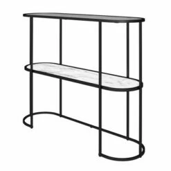 Moon Phases Console Table White Marble/Glass - Mr. Kate -Console Tables Sales unnamed file 5540