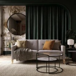 Moon Phases Console Table White Marble/Glass - Mr. Kate -Console Tables Sales unnamed file 5544