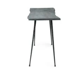 Chesley Handcrafted Modern Industrial Acacia Wood Console Table Sandblasted Gray/Black - Christopher Knight Home -Console Tables Sales unnamed file 5560