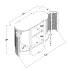 Threshold Designed W/Studio McGee Portola Hills Caned Door Console with Shelves - Threshold™ designed with Studio McGee Natural -Console Tables Sales unnamed file 5594