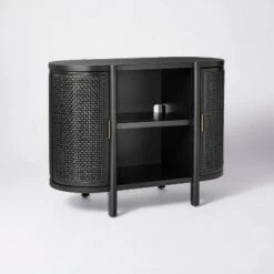 Threshold Designed W/Studio McGee Portola Hills Caned Door Console with Shelves - Threshold™ designed with Studio McGee Natural -Console Tables Sales unnamed file 5597